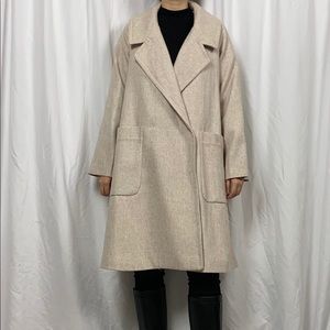 Korean Fashion Womens Wool Blend Coat